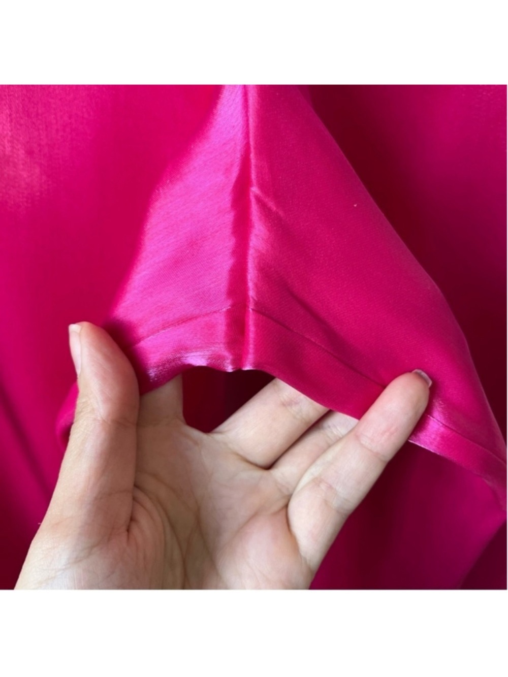 House of Harlow 1960 disco Satin high rise Hot Pink Wide-Leg Pants size small - Picture 5 of 13